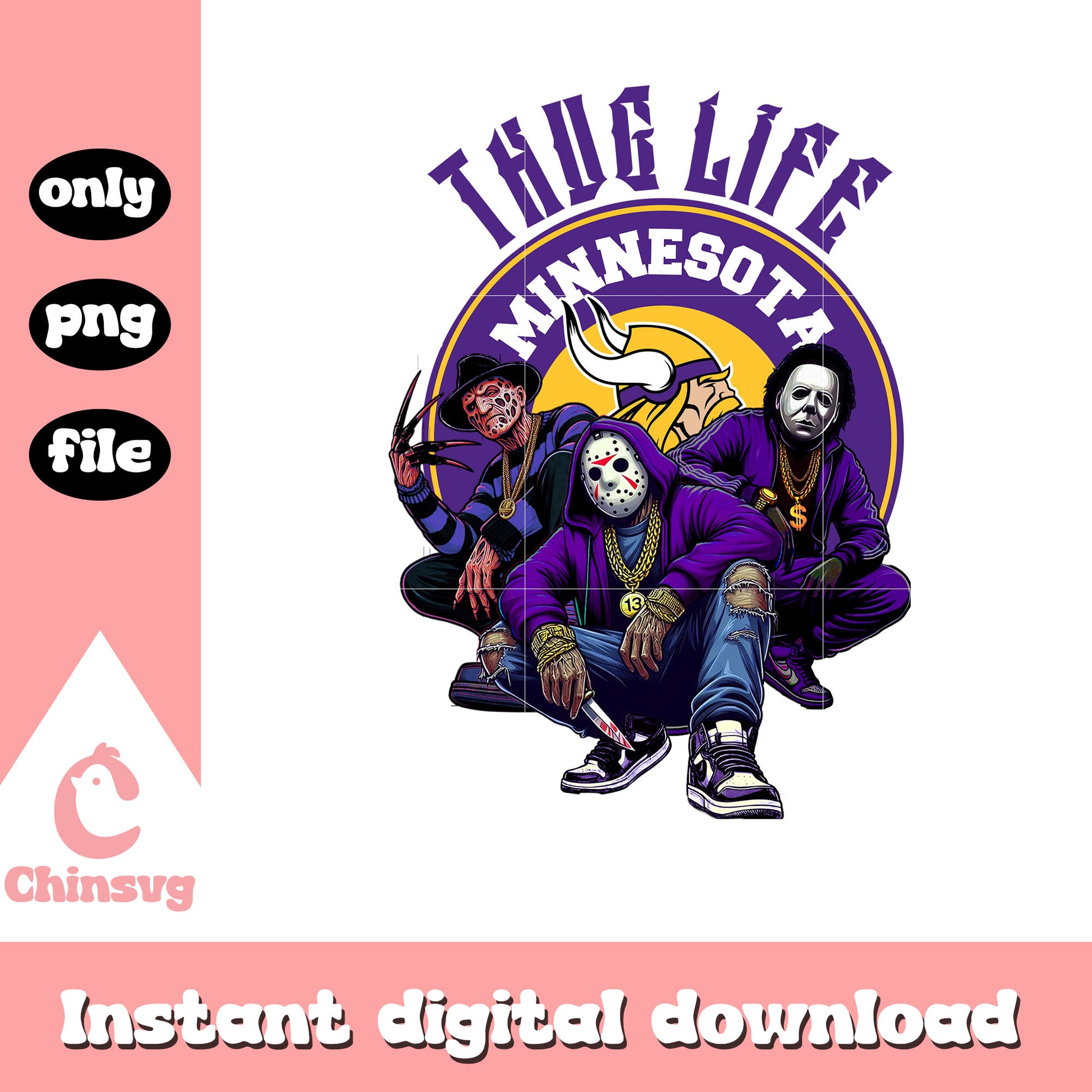 Minnesota Vikings thug life png, nfl superbowl png