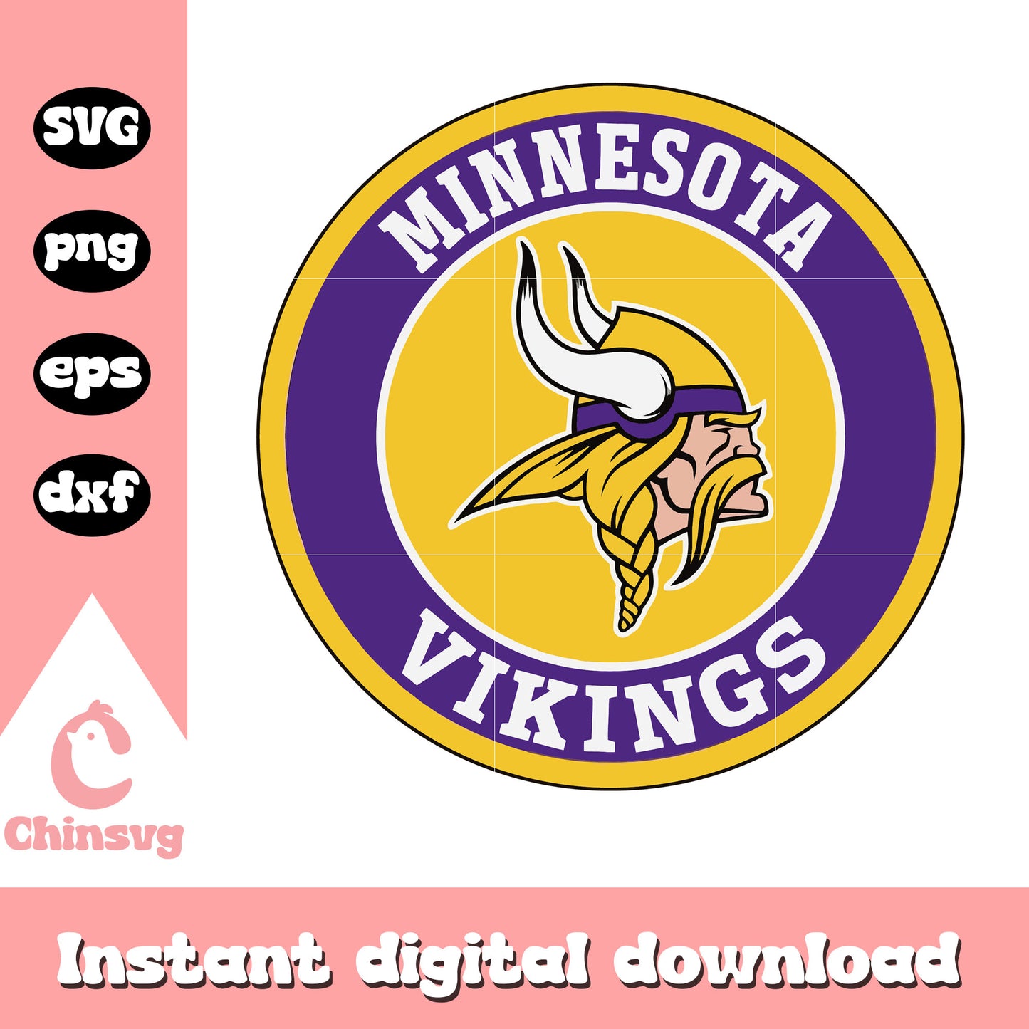 Minnesota vikings nfl football team svg, minnesota vikings pictures logo​ svg
