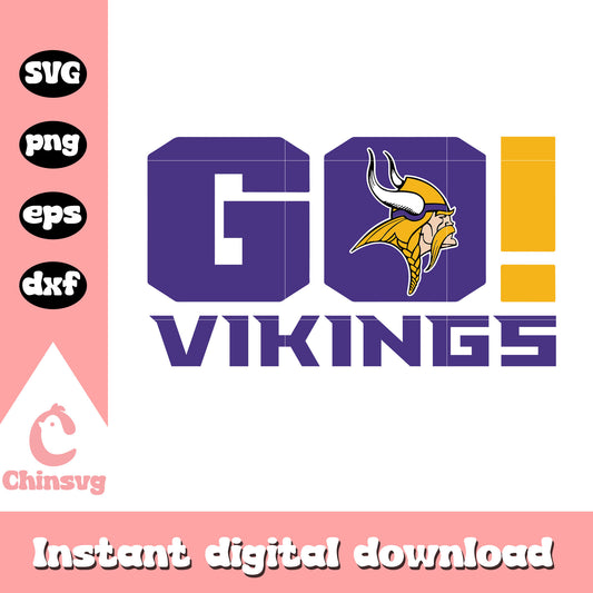 Minnesota vikings nfl go vikings svg, minnesota vikings football logo svg