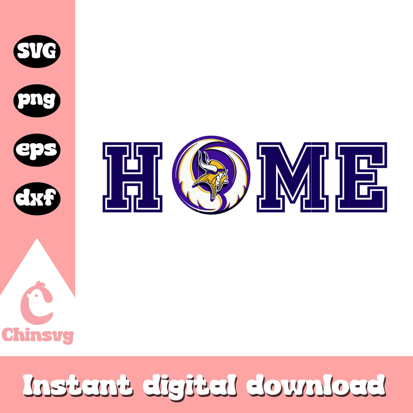 Minnesota vikings nfl home logo font design svg, minnesota vikings nfl logo svg