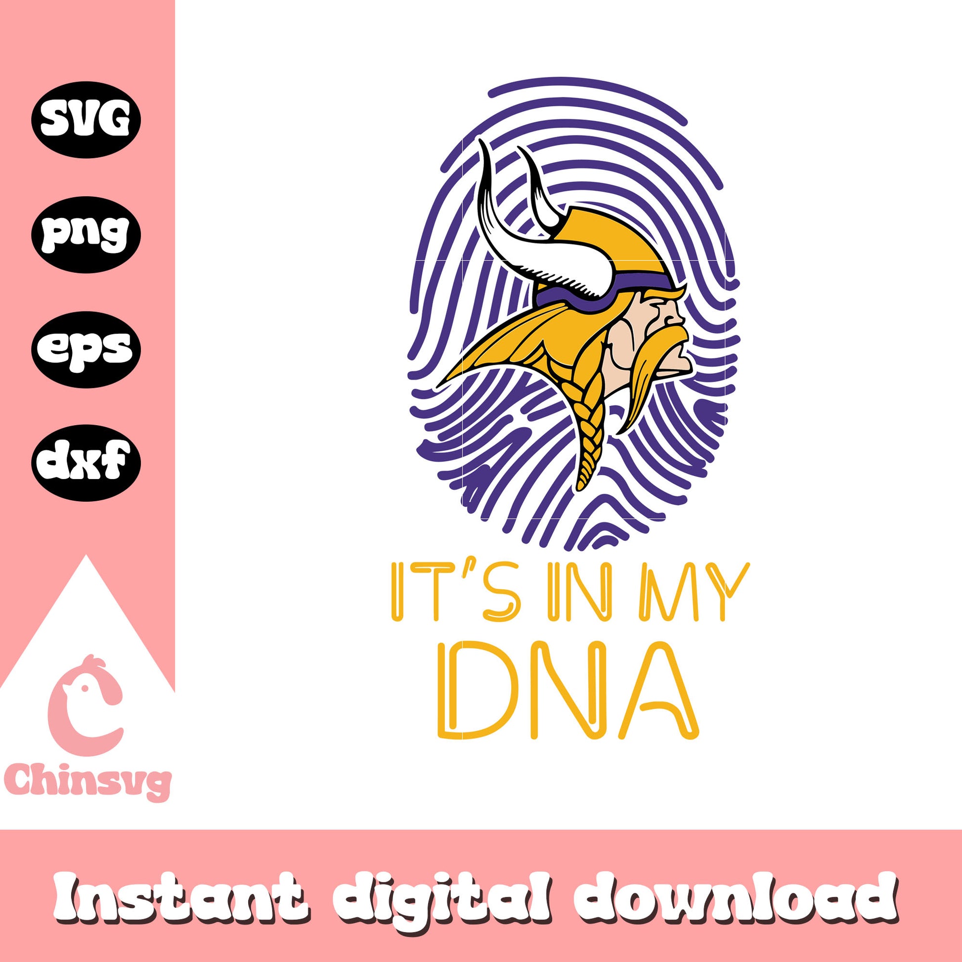 Minnesota vikings nfl in my dna svg, minnesota vikings logo pictures svg
