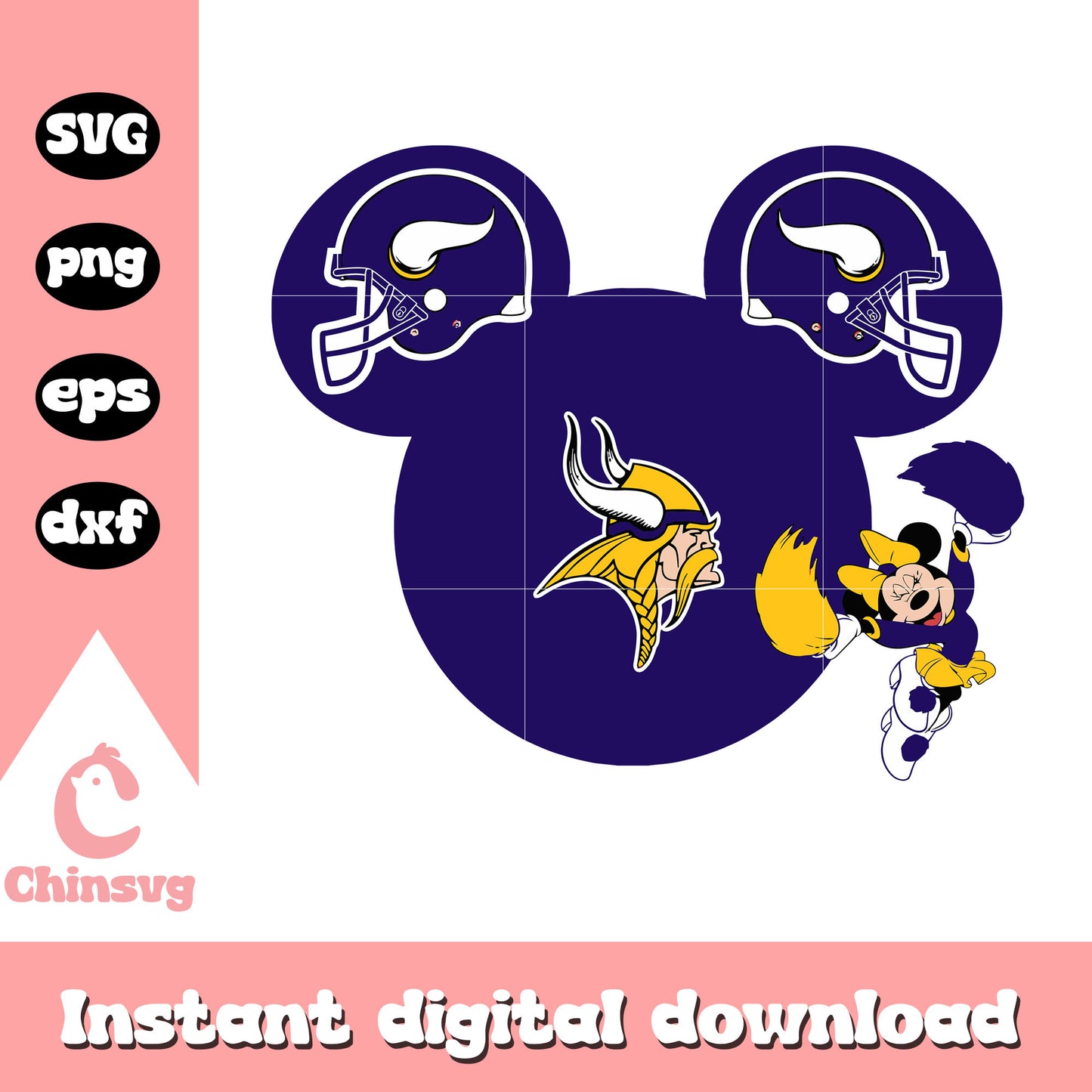 Minnesota vikings nfl mickey ear svg, pictures of the minnesota vikings logo svg