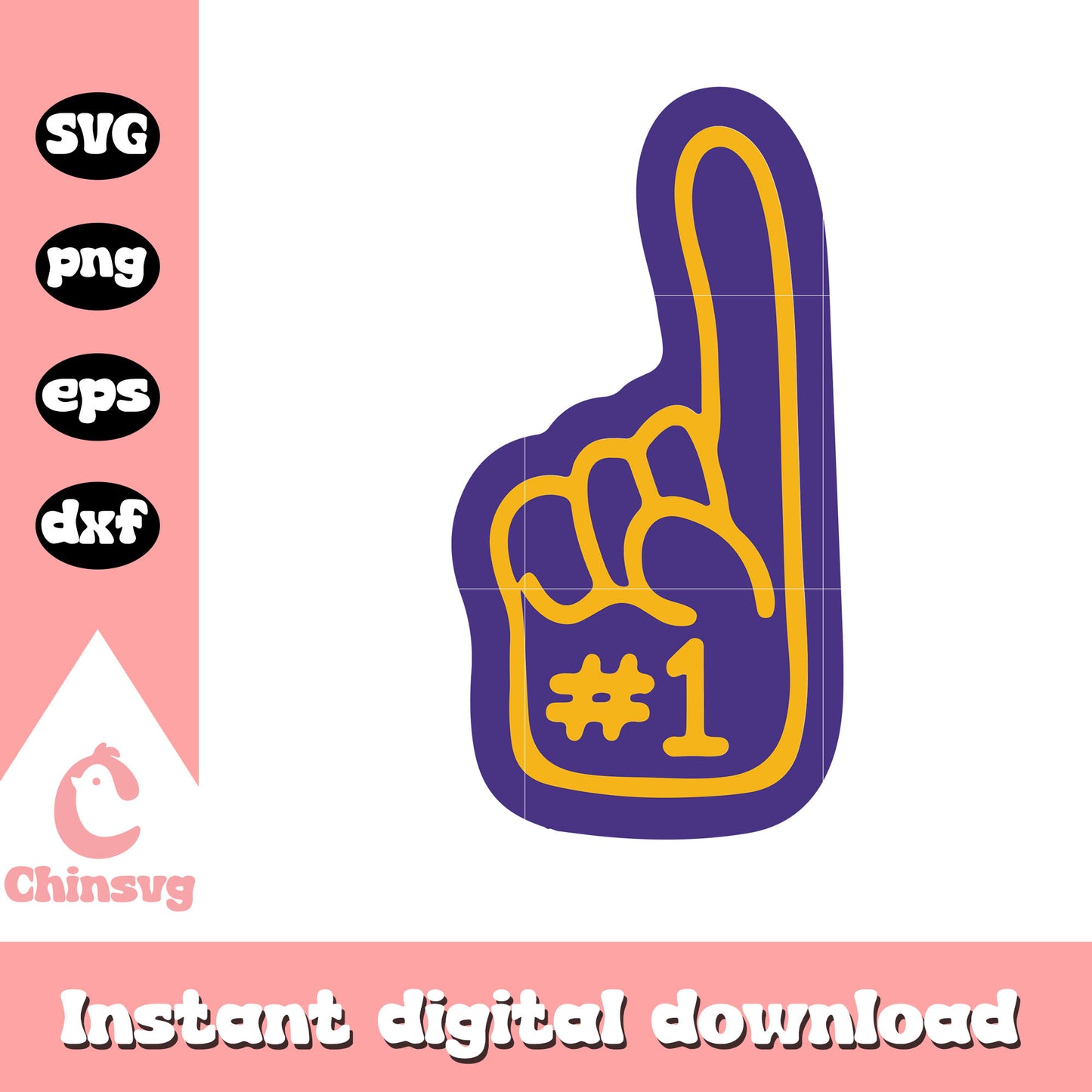 Minnesota vikings number one design svg, minnesota vikings nfl svg