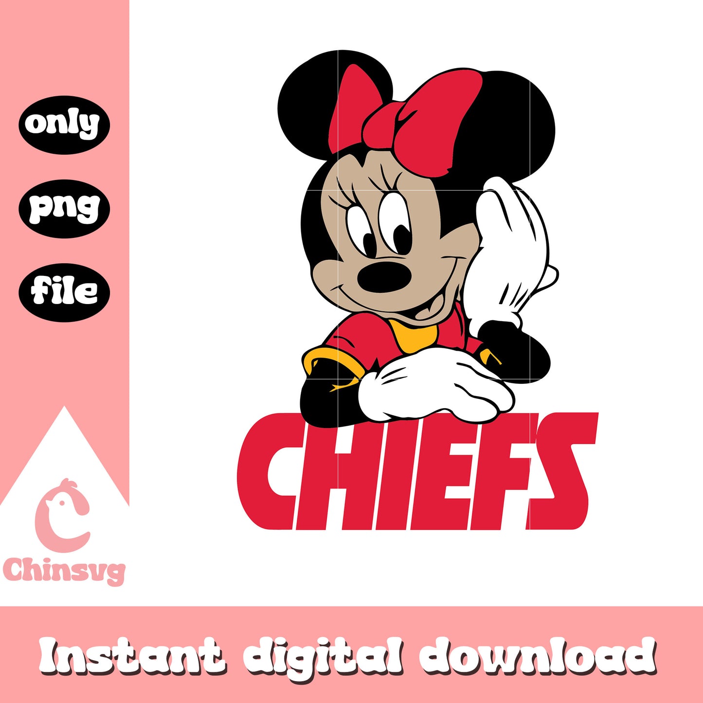 Minnie Mouse Kansas City Chiefs svg, minnie character svg