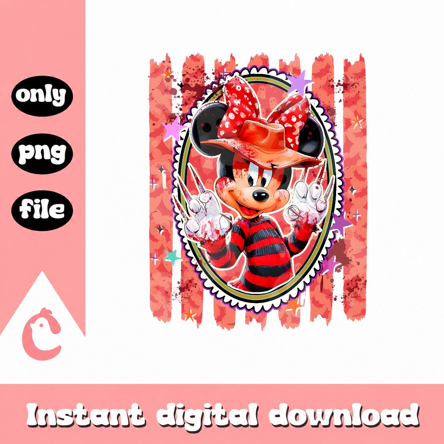 Minnie Mouse Cowgirl PNG, Disney Western Clipart, Instant Download PNG