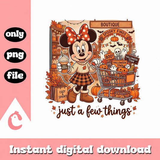 Minnie Mouse Fall Halloween SVG, Disney Autumn SVG, PNG File