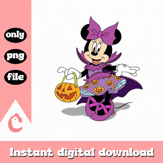 Minnie Mouse Halloween PNG, Disney Halloween PNG, Trick Or Treat PNG