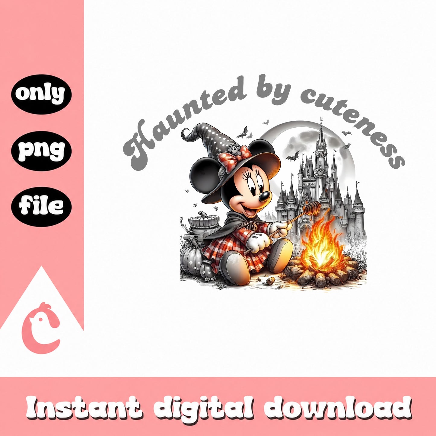 Minnie Mouse Halloween PNG, Haunted By Cuteness PNG, Disney PNG