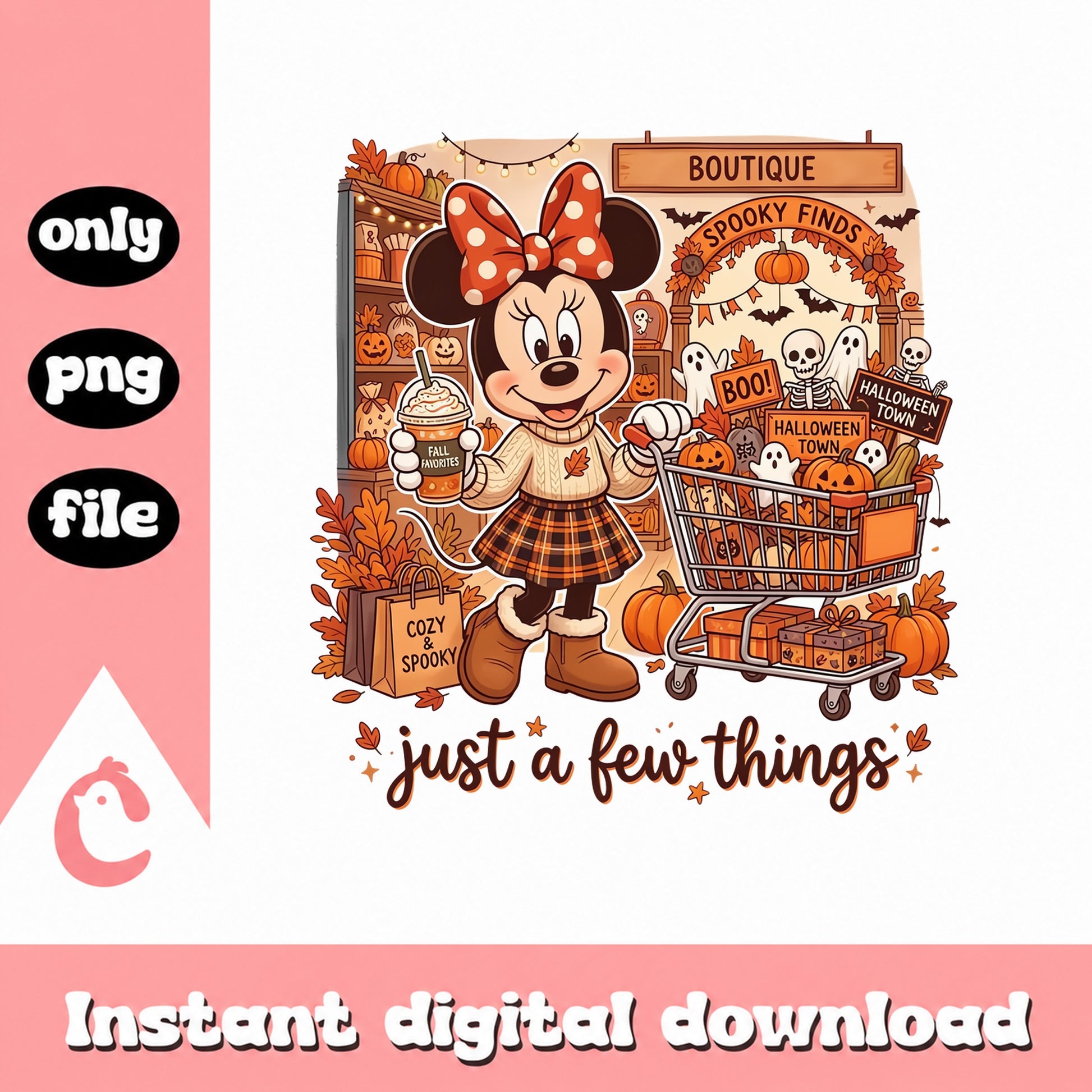 Minnie Mouse Halloween SVG, Fall Disney SVG, Halloween PNG