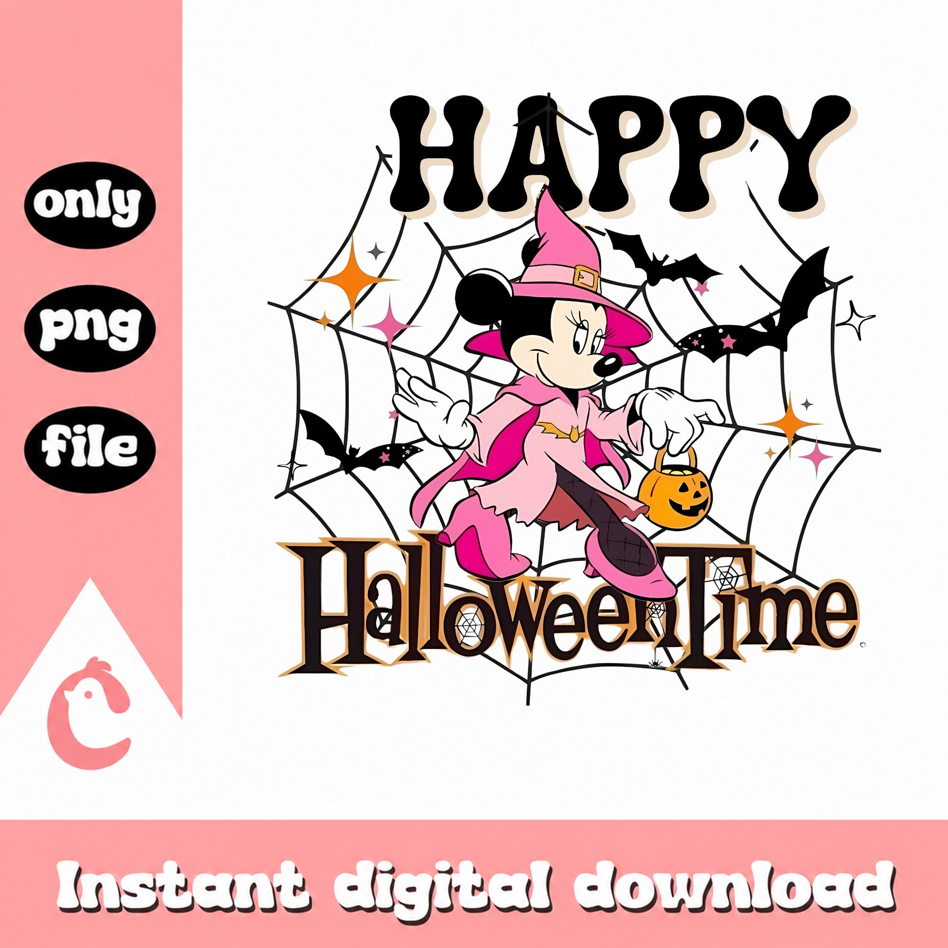 Minnie Mouse Halloween Witch PNG, Disney Halloween PNG, Spooky PNG