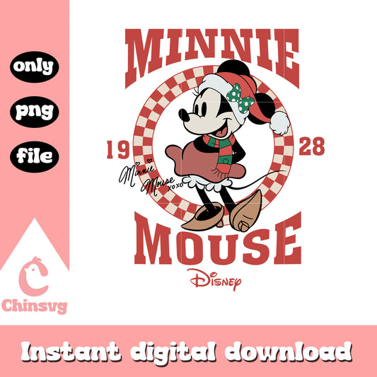 Minnie mouse santa 1928 christmas png, christmas minnie mouse​ png