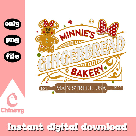 Minnie's gingerbread bakery main street usa png, disney xmas png