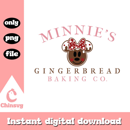 Minnie's gingerbread baking co png, minnie mouse cookies​ png