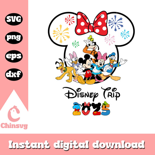 Minnie and friends disney trip 2025 svg, disney trip svg