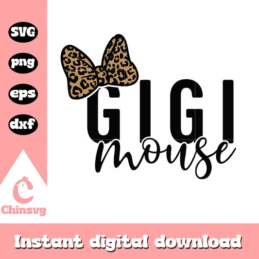 Minnie bow tie gigi mouse svg, minnie mouse svg, disney svg