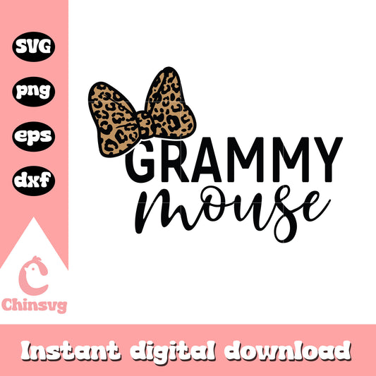 Minnie bow tie grammy mouse svg, minnie mouse svg, disney svg