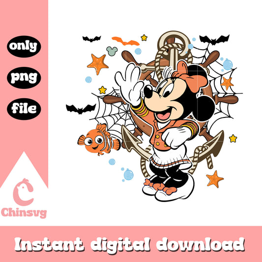 Minnie character disney halloween design png, minnie disney png