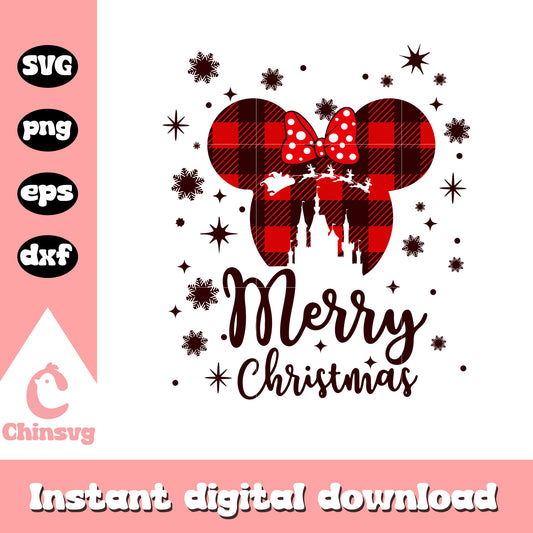 Minnie christmas pattern merry christmas svg, christmas disney svg