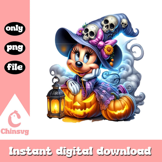 Minnie cosplay witch on halloween png, minnie mouse png