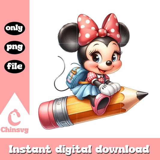 Minnie disney diving magic school bus design png, school bus cartoon png