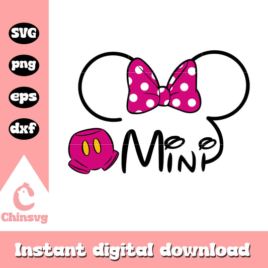Minnie ears design svg, minnie mouse ears svg, minnie mouse svg