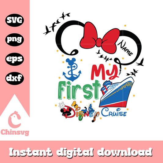 Minnie ears my first disney cruise svg, disney cruise svg