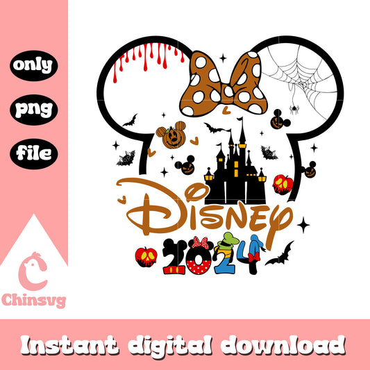 Minnie head disney castle 2024 png, minnie png, disney castle png