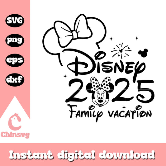 Minnie head disney family vacation png, family vacation png