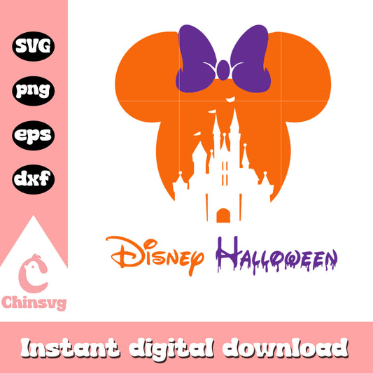 Minnie head disney halloween svg, minnie svg, disney halloween svg
