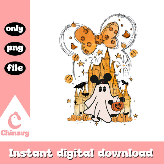 Minnie head halloween costume png, disney castle png, ghost png