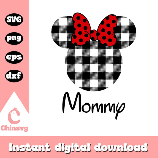Minnie head mommy svg, minnie mouse head svg, minnie mouse svg