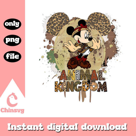 Minnie leopard pattern png, animal kingdom png, disney png