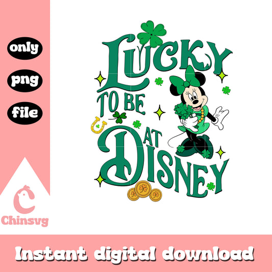 Minnie lucky tobe at disney png, happy saint patricks day png