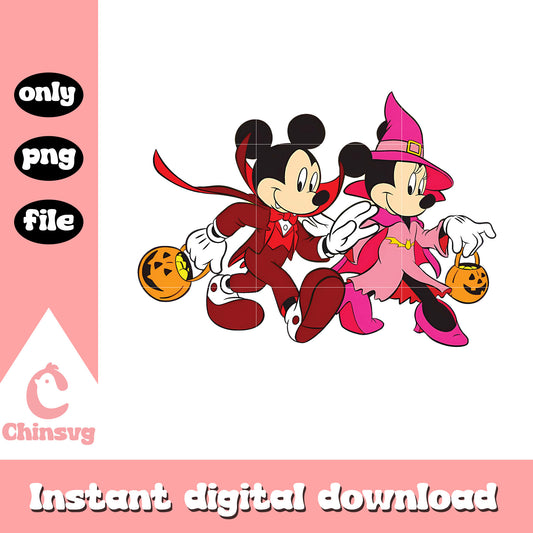 Minnie mickey halloween costume png, couple halloween costumes png