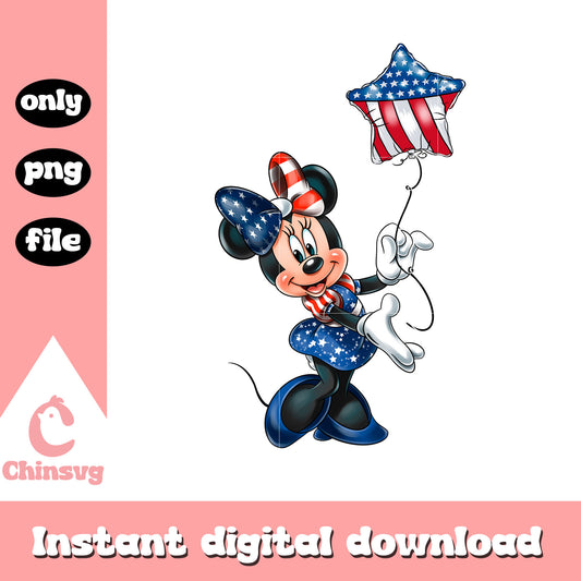 Minnie mouse 4th july balloon png , minnie 4th july png