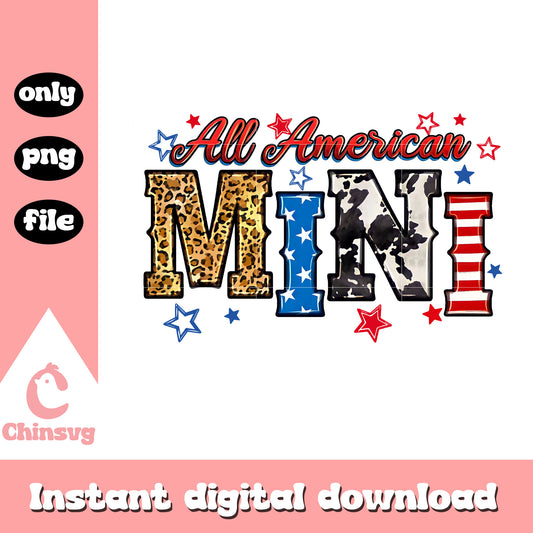 Minnie mouse 4th of july png, all american minnie png, july 4th png