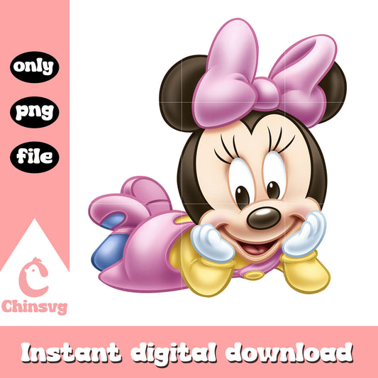 Minnie mouse baby cute disney design png, baby minnie mouse png