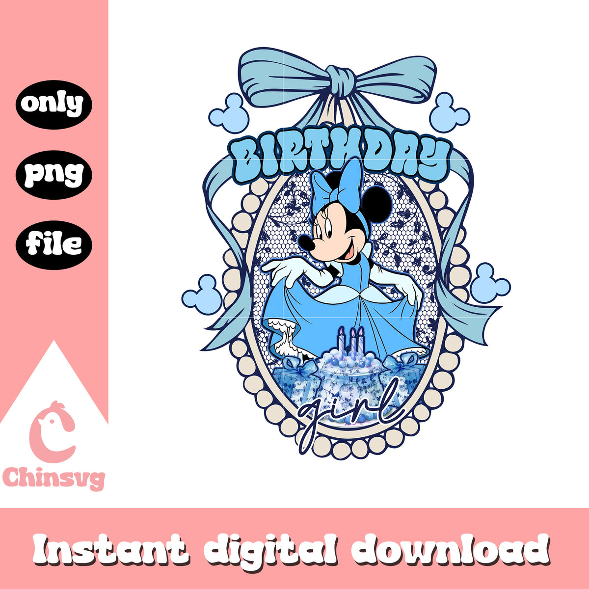 Minnie mouse birthday girl blue png, disney characters minnie mouse pn ...