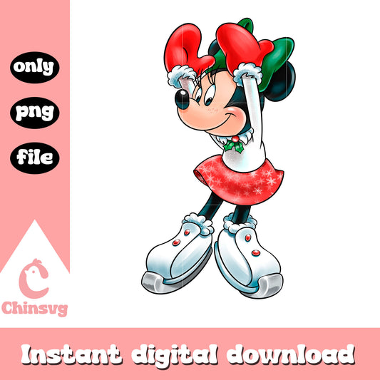 Minnie mouse christmas disney design png, minnie mouse disney png