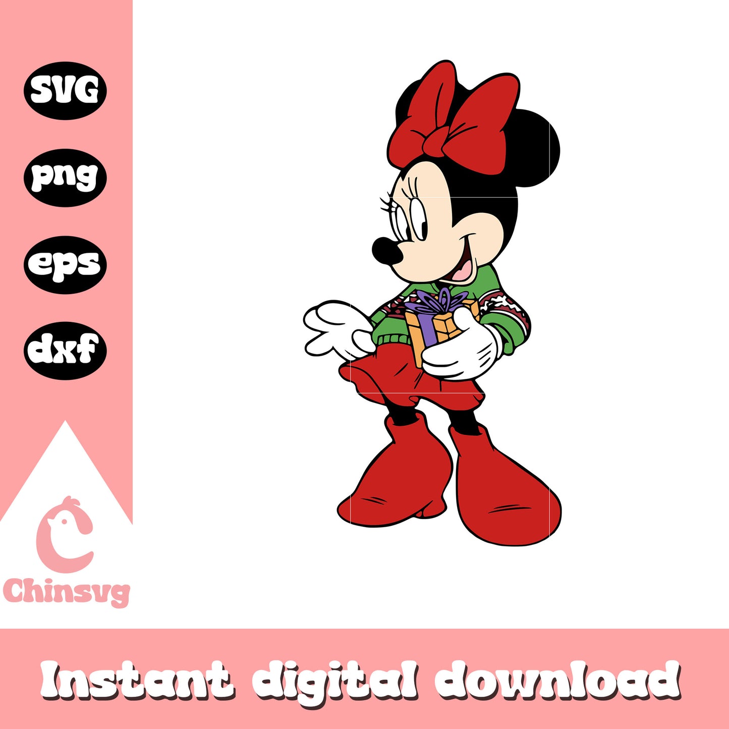 Minnie mouse christmas oufits svg, christmas disney clothes svg