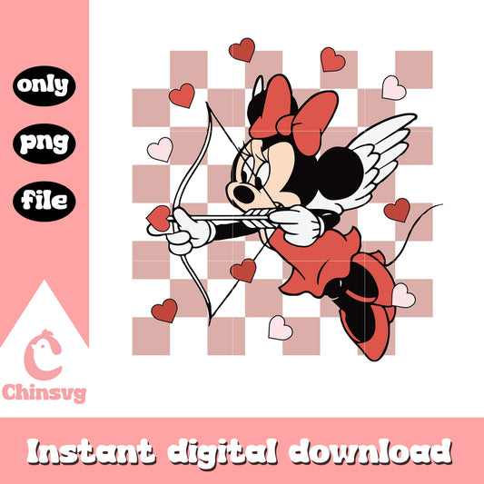 Minnie mouse cupid valentine png, Minnie mouse png, disney png