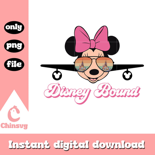 Minnie mouse disney bound png, disney bound png, plane png