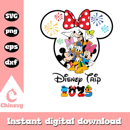 Minnie mouse disney trip 2025 svg, mickey and friends svg
