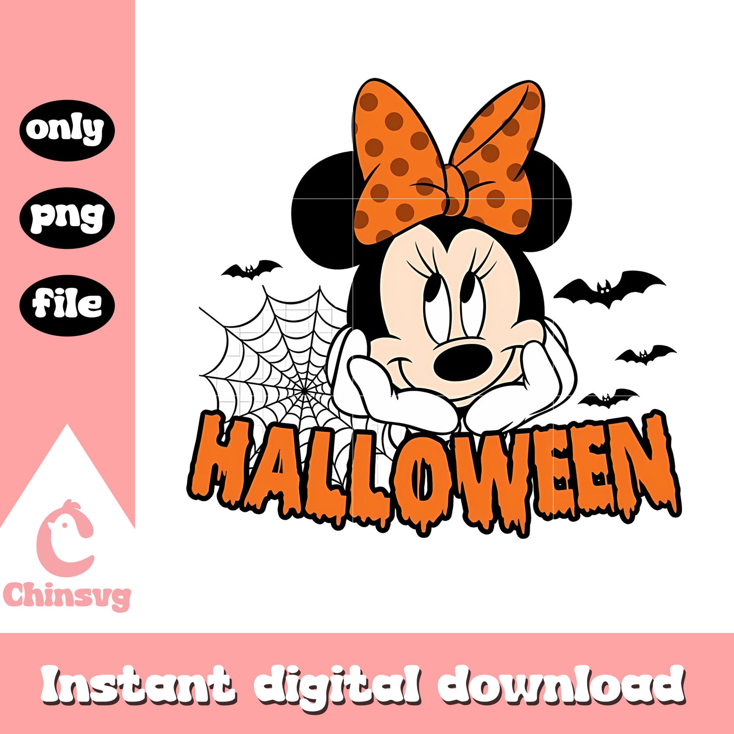 Minnie mouse halloween png, costume png, disney png
