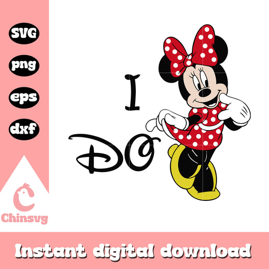 Minnie mouse i do svg, minnie mouse svg, disney characters svg