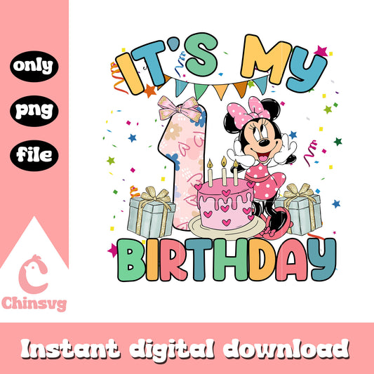 Minnie mouse it's my birthday png, disney birthday png