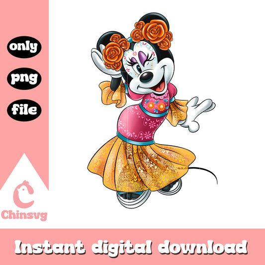 Minnie mouse mexico design png, disney minnie mouse cartoon​​ png