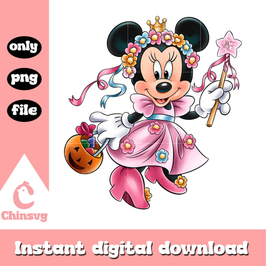 Minnie muouse disney design png, halloween minnie mouse png