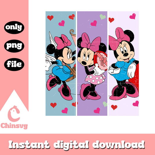 Minnie on valentine day png, dating png, valentine png
