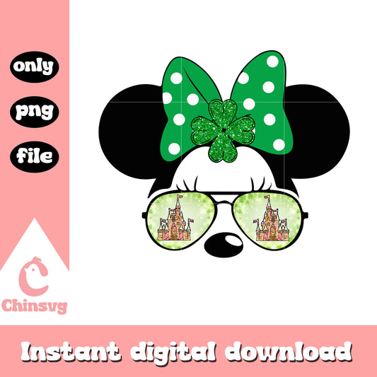 Minnie patrick glasses png, happy saint patricks day png